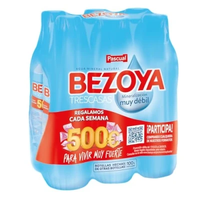 Image of Bezoya Natural Mineral Water Pack of 6 x 1L