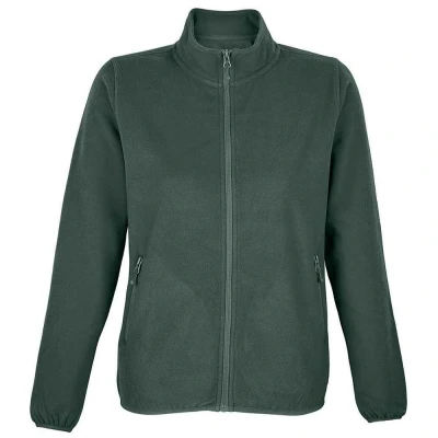 Image of SOLS Womens/Ladies Factor Microfleece Recycled Fleece Jacket (Forest Green) Size Large
