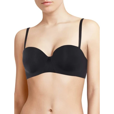 Image of Chantelle Women&#039;s, ESSENTIALL, Bandeau T Shirt Bra, Women&#039;s invisible lingerie, Black, 34C