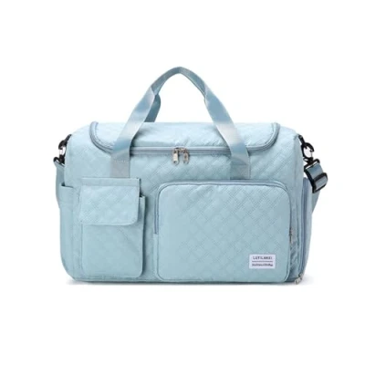 Image of Balakaka Travel Duffel Bag 46x23x30 cm, 31L Large Womens Mens Sports Gym with Shoe Compartment Wet Pocket, Weekend Overnight Trolley Sleeve for Swimming Shopping, Sky Blue
