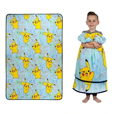 Image of Franco Kids Bedding Super Soft Plush Throw Blanket, 62 in x 90 in, Pokemon
