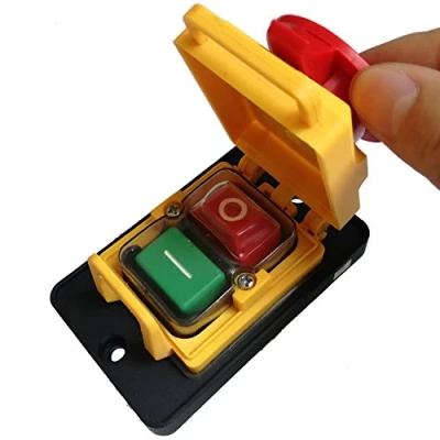 Image of KEDU KJD22 4pins IP54 250VAC 12(10) A 5E4 On/Off Electromagnetic Pushbutton Power Switches Machine Switch TUV