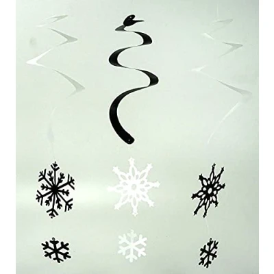 Image of Amscan 679497 Swirls Val Pk Snowflake 12Pk