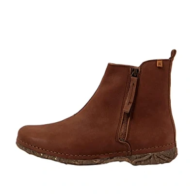 Image of El Naturalista Women Ankle Boots Angkor, Ladies Boots,Low Boots,Half Boots,Bootie,Ankle high,Zipper,Chocolate,39 EU / 6 UK