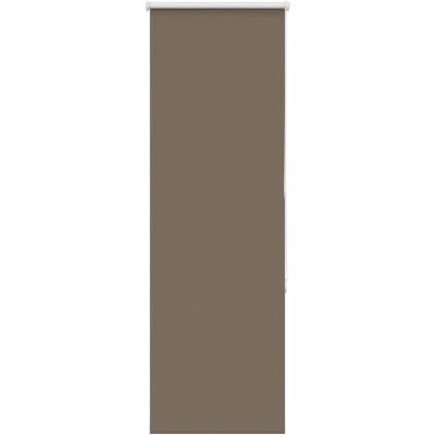 Image of vidaXL Roller Blind Blackout Coffee 40x130 cm Fabric Width 35.7 Polyester