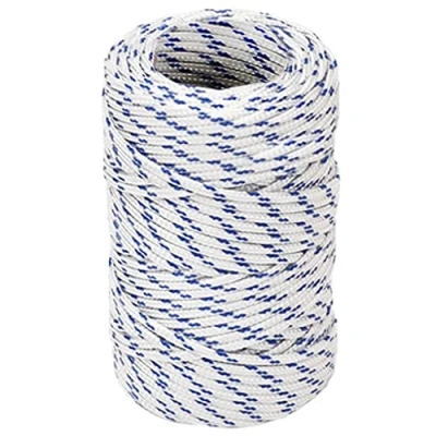 Image of vidaXL White Boat Rope, Durable 2 mm Polypropylene Cord, 500 m Length, Versatile Usage for Boating, Fishing, Camping &amp; Outdoor Tasks