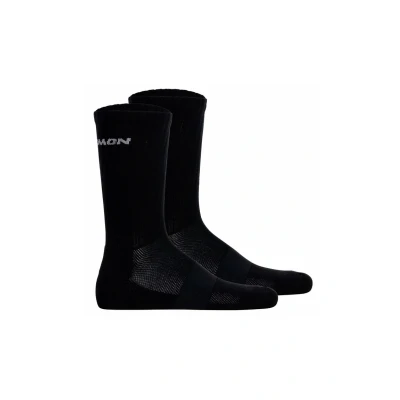 Image of Salomon Evasion CREW Unisex 2 PACK Sports socks, Size: Small, Schwarz
