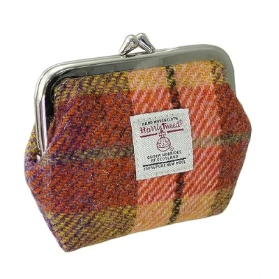 Image of Glen Appin Small Clasp Purse Eigg (Colour 124 Peach Purple Tartan)
