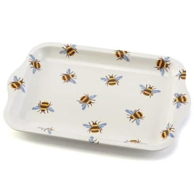 Image of That&#039;s Crackers! Bumble Bee Tinware Tray 24 x 16cm Emma Bridgewater Gift