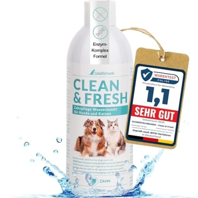 Image of Schnüffelfreunde Dental Care Water Additive for Dogs and Cats Fresh Breath Healthy Teeth Helps Prevent Plaque Tartar Build up