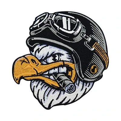 Image of Finally Home Biker Eagle Iron on Patch for Leather Vests Motorcycle Cowl Patches, America USA Vest Embroidery Patch, Ironable Badges