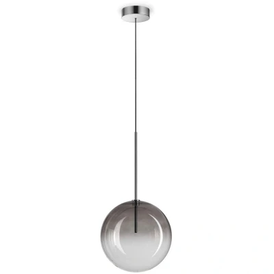 Image of Equinoxe 25cm Globe Pendant Ceiling Light Smoke Grey
