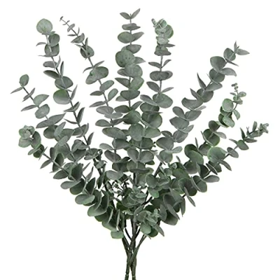 Image of Briful 30&quot; Artificial Eucalyptus Stems Fake Leaves, 3 Pcs Plants Faux Spray for Floral Arrangement, Wedding Bouquet Home Party Decoration