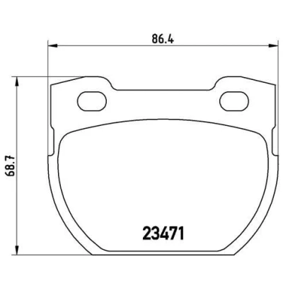 Image of SFP000130, SFP000250 Brake pad set BREMBO P 44 006 excl. wear warning contact with accessories LAND ROVER: Defender Pickup