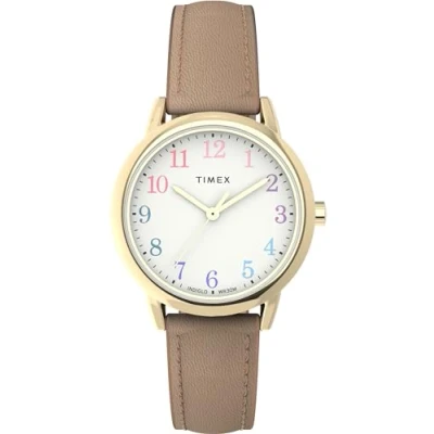 Image of Timex Women&#039;s Analog Quartz Watch with Faux Leather Strap TW2W324009J