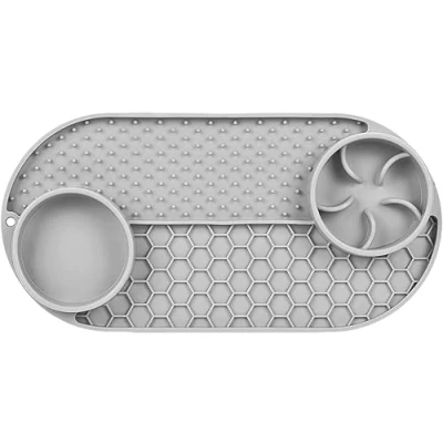 Image of Lesipee Licking Mat for Dogs and Cats, 4 in 1 Slow Feeder Dog Bowl with Non Slip Design, Dishwasher Safe, Anxiety Relief Toys Feeding Butter Yogurt Peanut, Cat Food Lick Pads…
