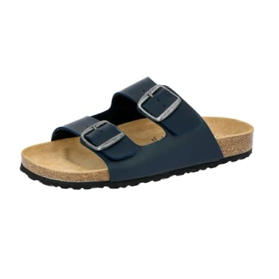 Image of Lico Unisex Bioline Mules, Blue Marine Marine, 4 UK