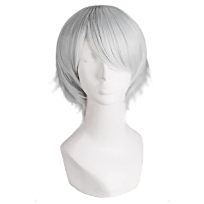 Image of MapofBeauty Cosplay Costume Men&#039;s Short Straight Wig (Silver Grey)