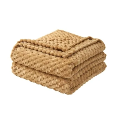 Image of Good Nite Throw Blanket Fleece Sofa Soft Flannel 150x200 cm Versatile Fluffy for Bed Sofas Couch and Offices Beige
