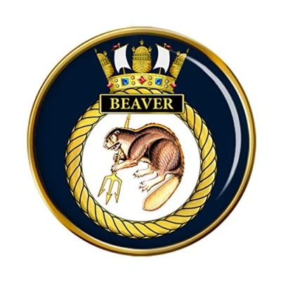 Image of HMS Beaver, Royal Navy Pin Badge