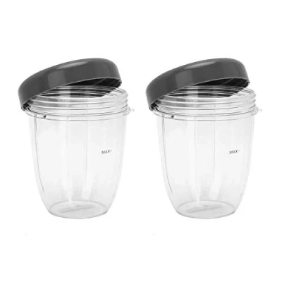 Image of 18oz Cup with Flat Lid Replacement Parts 2Pcs Compatible Nutribullet Accessory 600W 900W Blender Juicer
