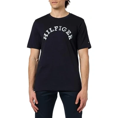 Image of Tommy Hilfiger Arched TEE Print Tshirt, Men&#039;s, Size: XXL, Desert sky