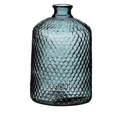 Image of NATURAL LIVING Serena Vase 5L Recycled Glass Quartz D18.5CM X H31CM