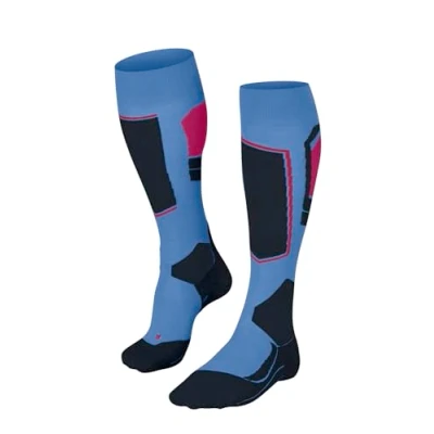 Image of FALKE Women&#039;s SK4 Advanced W KH Wool Warm Thin 1 Pair Skiing Socks, Blue (Morning Sky 6546), 4 5