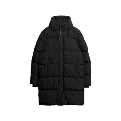 Image of Superdry Hooded Puffer Winter coat, Men&#039;s, Size: Medium, Black