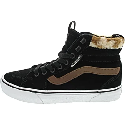 Image of Vans Women&#039;s Filmore Hi VansGuard Sneaker, Cozy Animal Black, 5 UK