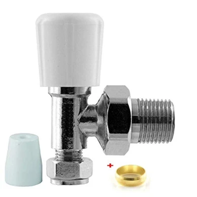 Image of Angled Wheelhead and Lockshield Valve 15mm