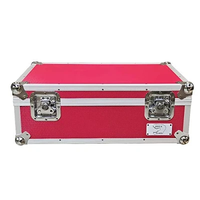 Image of Zilla Red 7&quot; LP Single Vinyl Record Aluminium DJ Flight Carry Case Holds 500 Tough Strong