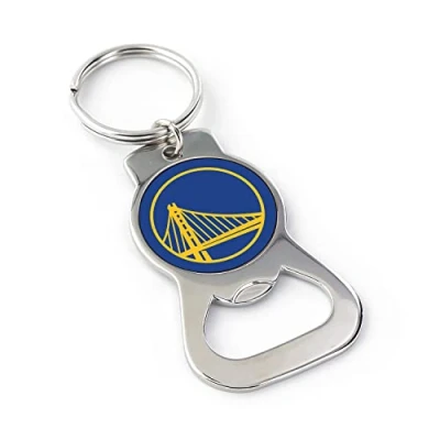 Image of Aminco NBA Golden State Warriors Team Color Bottle Opener Keychain