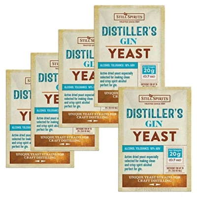 Image of 5X Still Spirits Distillers Gin Yeast 20g for 25L 18% ABV Maximises Botanicals
