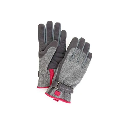 Image of Burgon &amp; Ball Love The Glove Ladies Gardening Gloves, Small/Medium, Tweed Grey