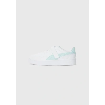 Image of Puma Court Lally Unisex Trainers for kids, Size: 1, White/sea glass shoes