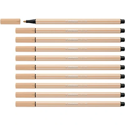 Image of Premium Fibre Tip Pen STABILO 68 Pack of 10 Beige