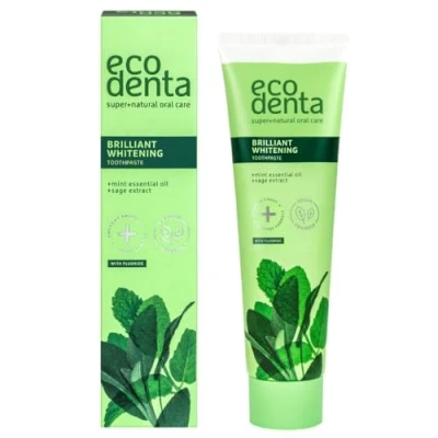 Image of Ecodenta Brilliant Whitening Toothpaste with Fluoride Enamel Strengthening, Fighting Tartar Formation Tooth Paste 100ml
