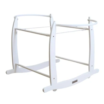 Image of Clair de Lune Deluxe Rocking Moses Basket Stand White