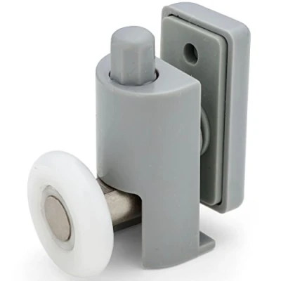 Image of ShowerPart Single Bottom Shower Door Rollers/Wheels/Runners L073P, Wheel Diameter 23mm, Thickness 6mm, Plastic, Replacement Parts, 2X
