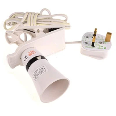 Image of kenable Clip on Lamp Light a Extension Lead BC B22 Bayonet 1.8m Cable [1.8 metres]