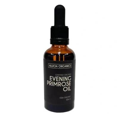 Image of Alucia Organics Certified Organic Evening Primrose Oil Pure, Natural, Cold Pressed, Organic, Vegan, Cruelty Free, for Skin, Face, Body, Massage (50ml)
