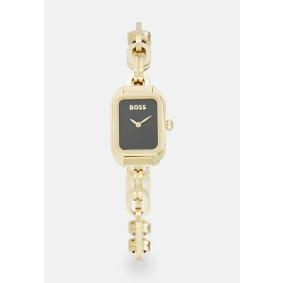 Image of BOSS Hailey Watch goldcoloured/black, Women&#039;s, Size: One Size, Gold coloured/black
