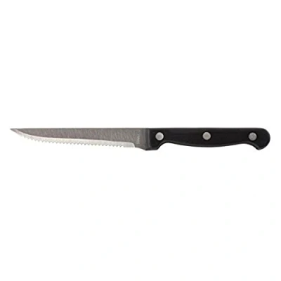 Image of Genware NEV STK BLK Steak Knife, Poly Handle, Black (Pack of 12)