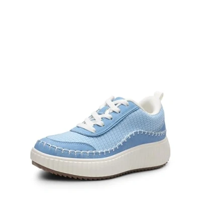 Image of DREAM PAIRS Women Chunky Casual Platform Fashion Sneaker SDFN2379W,Size 8,Blue Knit,SDFN2379W