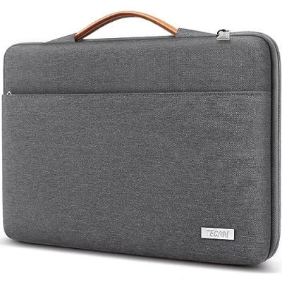 Image of TECOOL Protective Laptop Sleeve 14 Inch case for 14&quot; Lenovo Thinkpad IdeaPad HP Dell Acer Notebook, MacBook Air 15 M3 M2 A3114 A2941 2023 2024 Waterproof Computer Bag,Dark Grey