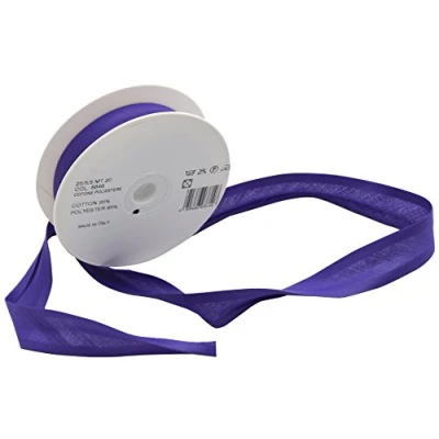 Image of Inastri 25/5/5 mm Bias Binding Col. 8846 PURPLE 20m Roll, polycotton