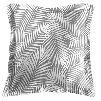 Image of douceur d&#039;intérieur, Botania Flat Ruffle Pillowcase (63 x 63 cm) Grey 100% Cotton