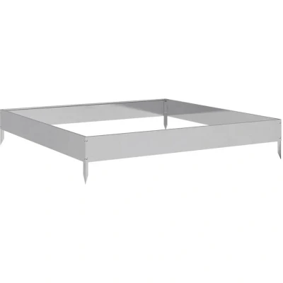 Image of vidaXL Garden Raised Bed 100x100x18.5 cm Galvanised Steel