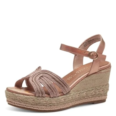 Image of Marco Tozzi High heeled sandals, Women&#039;s, Size: 6, Rose metallic Imitation leather/ textile